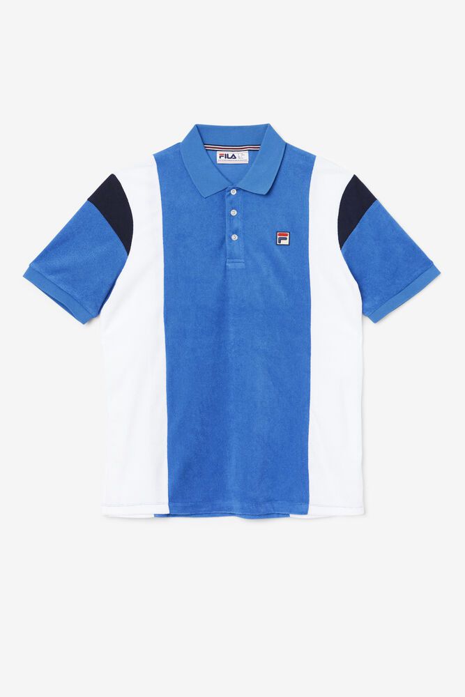 Fila Polo Herre Blå/Hvide Astro Terry QMK-137942